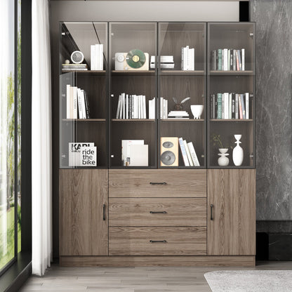 Bibliothèque combinée avec éclairage LED