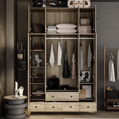 Armoire de style rustique avec 4 portes tressées en vigne