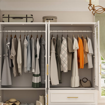 Armoire modulaire de grande taille (74,8 cm) avec portes et tiroirs en verre