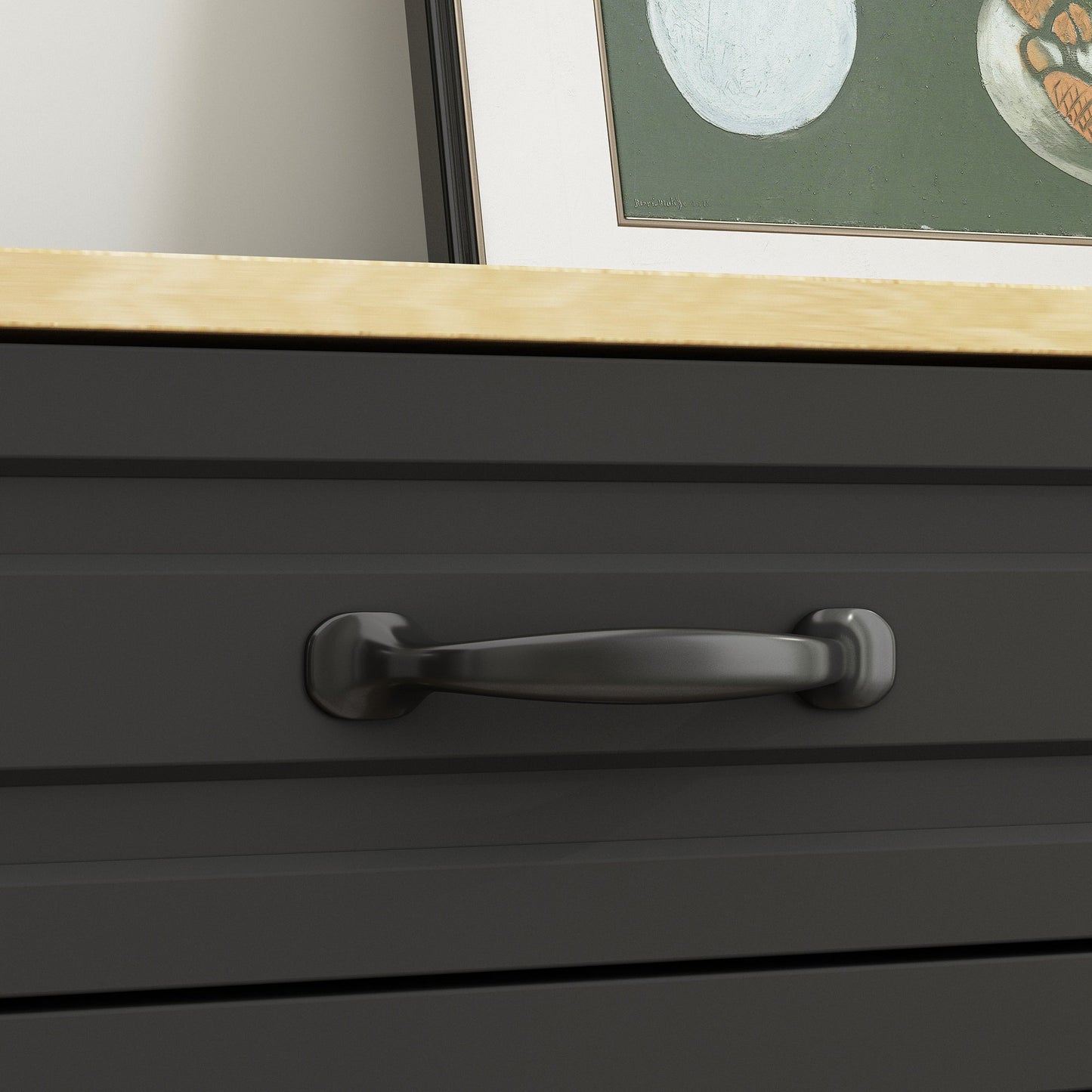 Meuble pour grande cage de chien avec séparateurs et 4 tiroirs