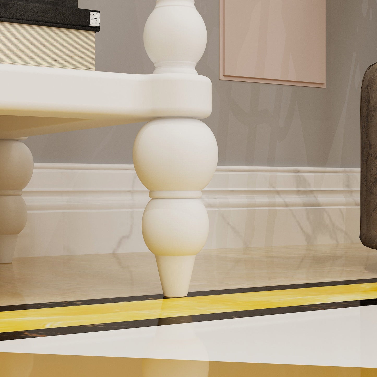 Vitrine de 158 cm de haut (62,2 po) avec portes vitrées, blanche