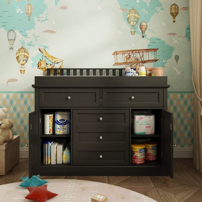 Table à langer à 3 tiroirs avec 2 placards