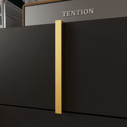 Commode moderne à 8 tiroirs avec détails dorés – Solution de rangement élégante pour la chambre