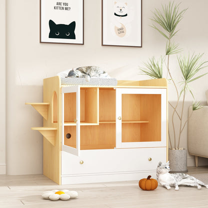 Enclos en bois pour bac à litière Enclos en bois pour bac à litière