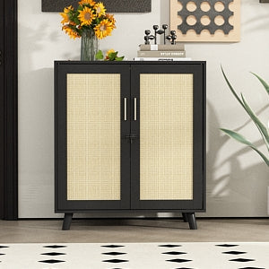 Enclos moderne pour bac à litière pour chat avec serrure et portes en sisal