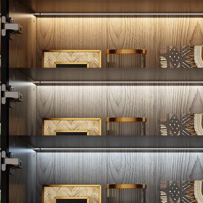 Bibliothèque combinée avec éclairage LED