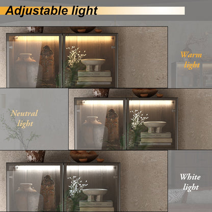 Bibliothèque combinée avec éclairage LED