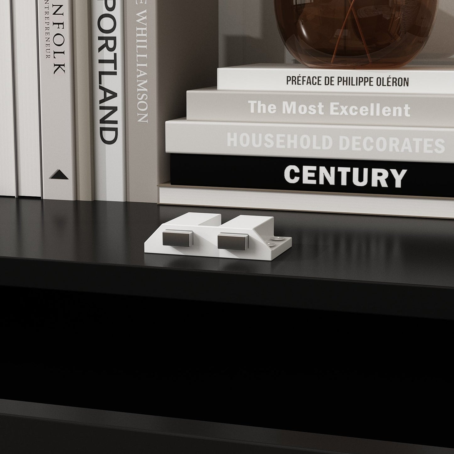 Bibliothèque vitrine transparente avec tiroir et serrure, 180 cm de hauteur x 70 cm de largeur