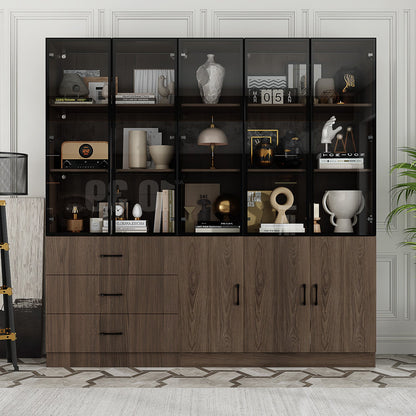 Bibliothèque combinée avec éclairage LED