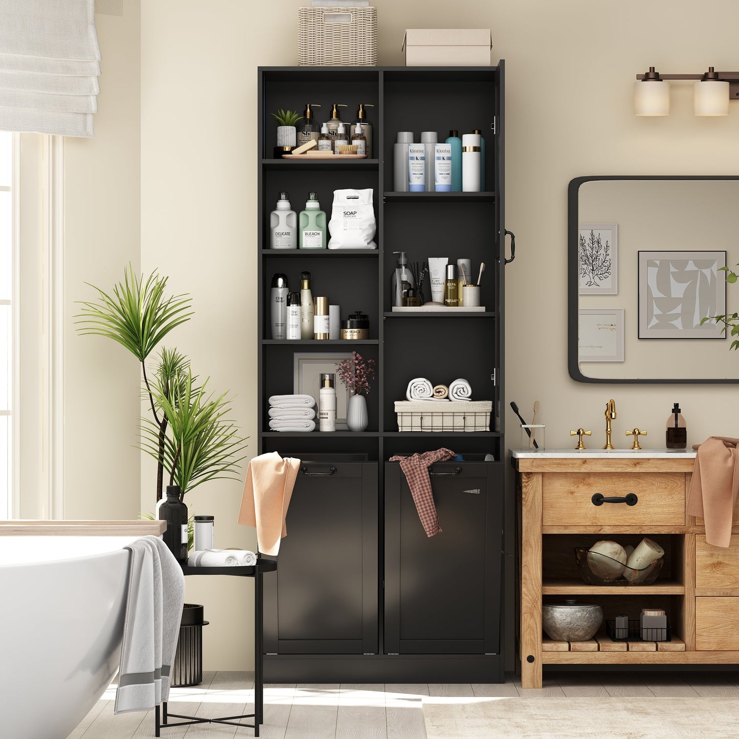 Meuble de salle de bain élégant avec finition blanche