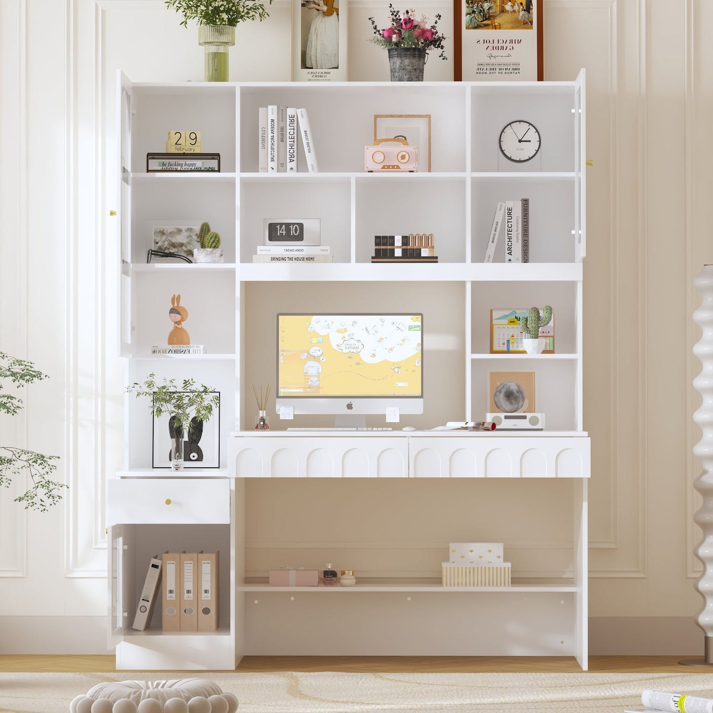 Bureau avec étagère