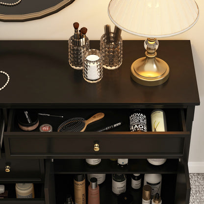 Buffet contemporain avec tiroirs et portes