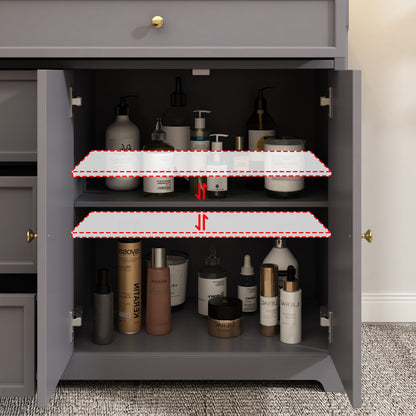 Buffet contemporain avec tiroirs et portes