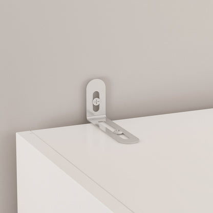 Meuble d'entrée avec étagère, rangement à chaussures et armoire à manteaux.