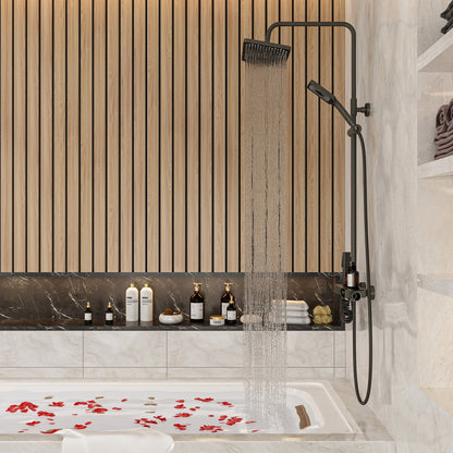 Système de douche avec robinetterie complète et affichage numérique de la température