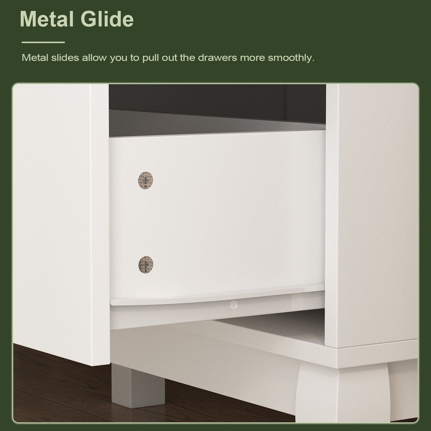 Commode double moderne blanche à 6 tiroirs pour entrée ou salon 