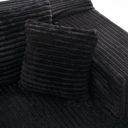 Canapé-lit rembourré de 106 pouces de large avec accoudoirs et deux coussins