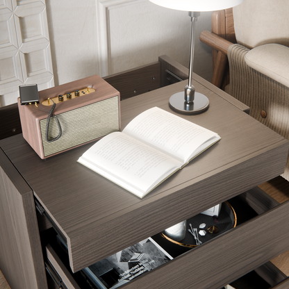 Table de nuit intelligente verrouillable avec tiroir à fusil