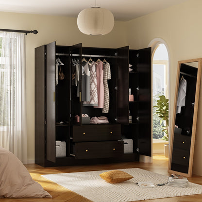 Armoire multifonctionnelle de grand rangement avec miroir