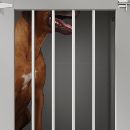 Grande cage en bois pour chien avec 2 tiroirs et séparateurs