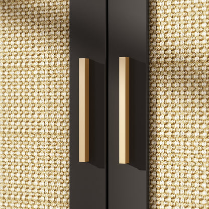 Enclos moderne pour bac à litière pour chat avec serrure et portes en sisal