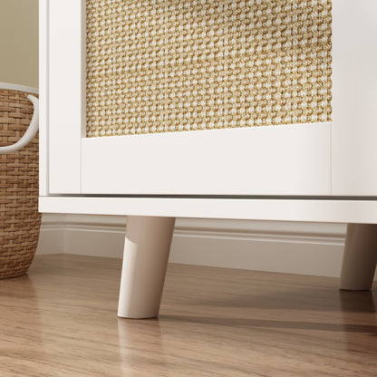 Enclos moderne pour bac à litière pour chat avec serrure et portes en sisal