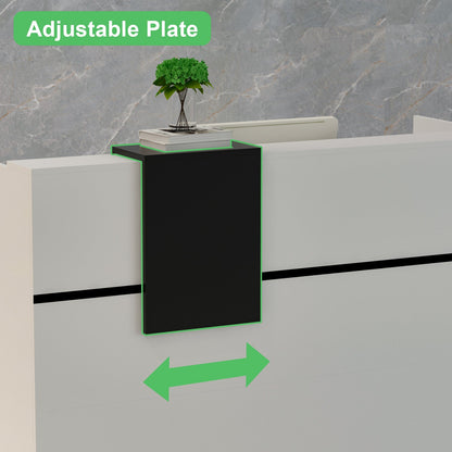 Bureau de réception avec armoire de rangement verrouillable