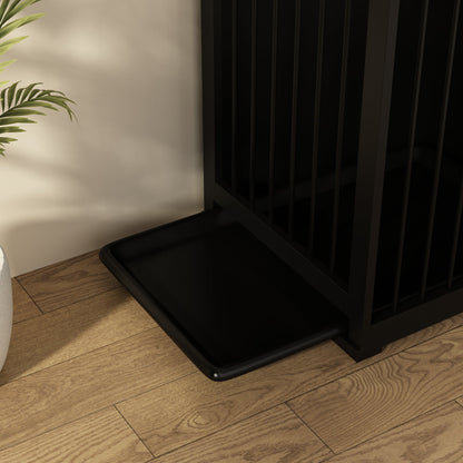 Cage pour animaux de compagnie à double porte de grande taille avec structure renforcée en acier