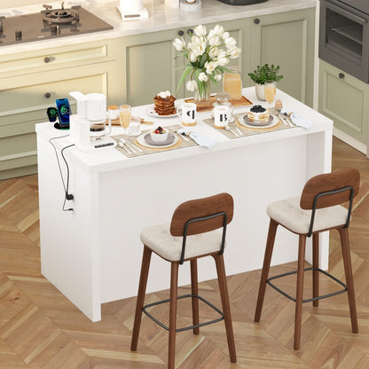 Îlot de cuisine de 61 po de largeur avec 2 tiroirs et 4 portes