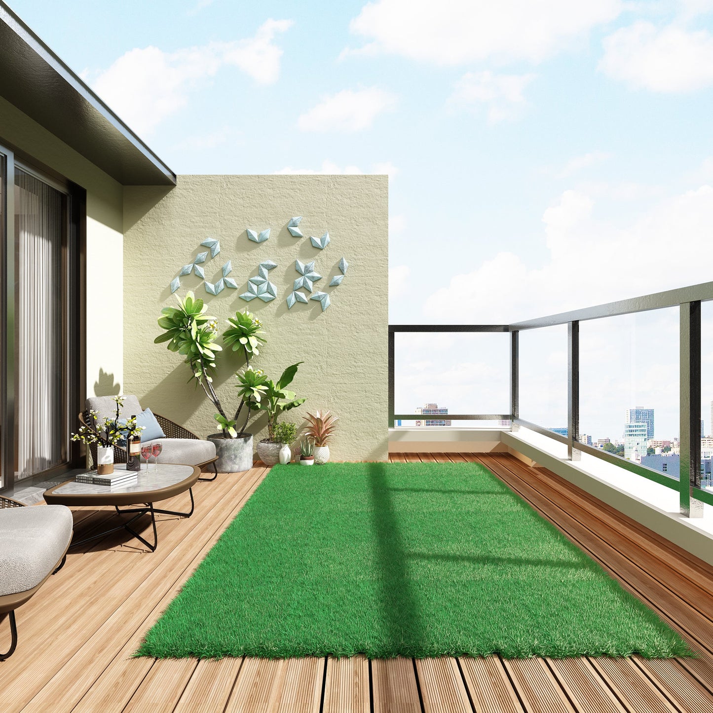 Panneaux de gazon artificiel 120 x 79,2