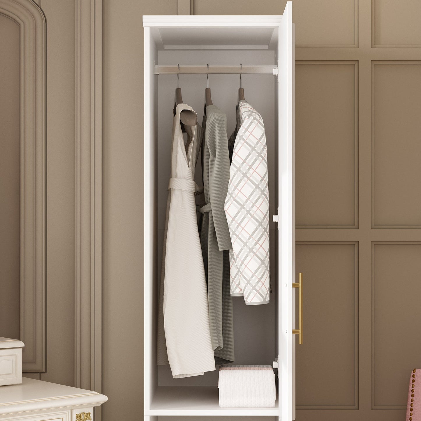 Armoire modulaire de grande taille (74,8 cm) avec portes et tiroirs en verre