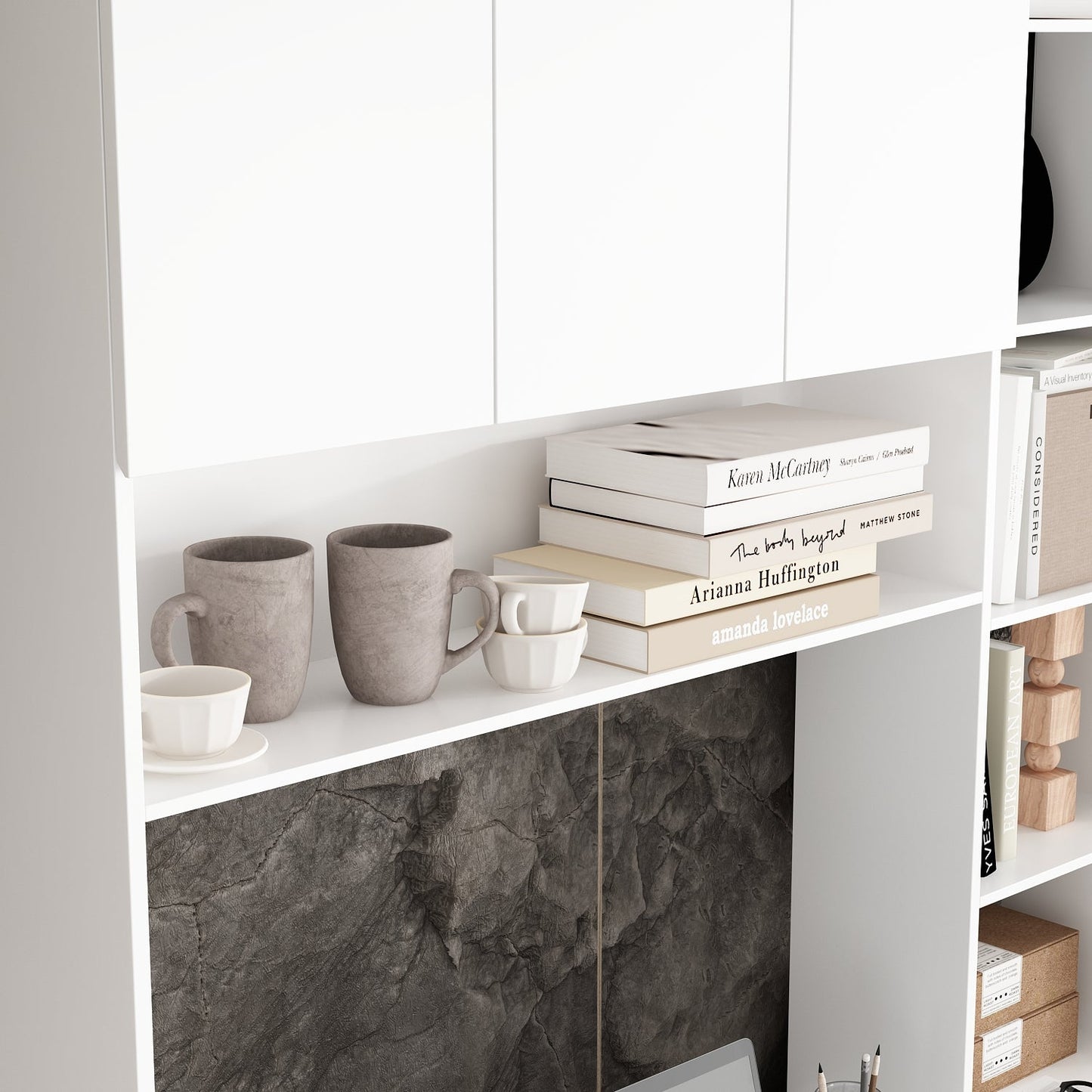 Bureau de 94,5 po avec étagère