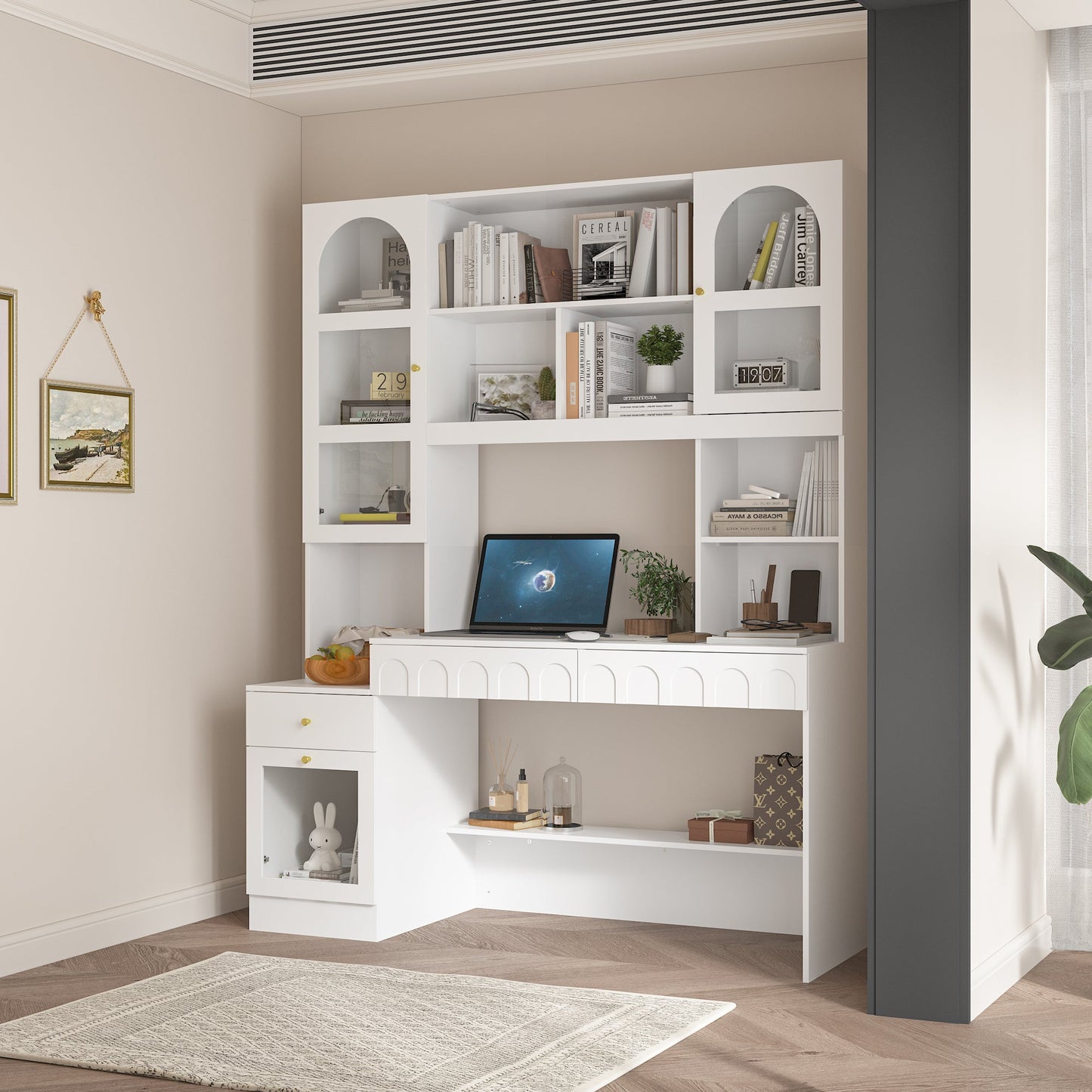 Bureau avec étagère