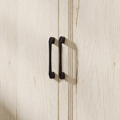 Meuble de rangement modulaire élégant : design épuré et combinaison de compartiments ouverts et fermés.