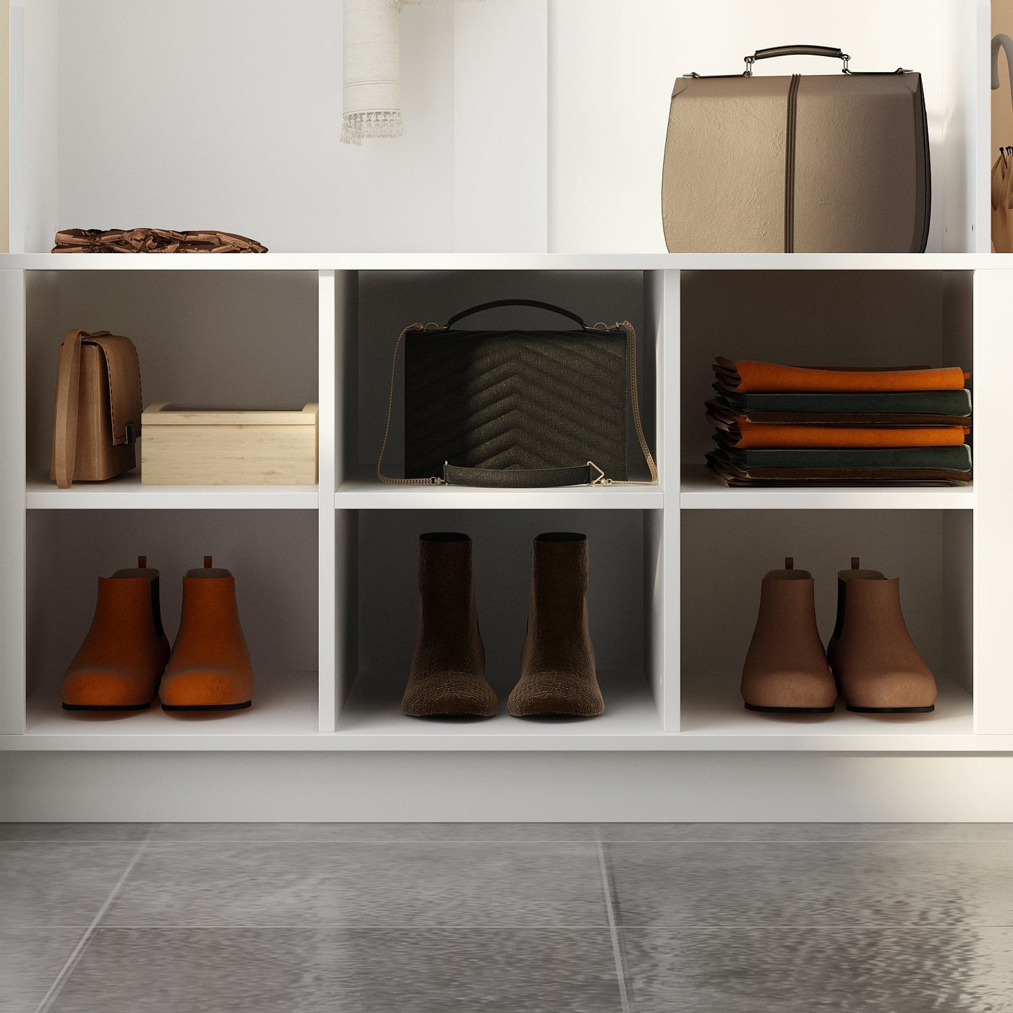 Meuble d'entrée 3 en 1 avec étagère à chaussures, porte-manteau et banc de rangement