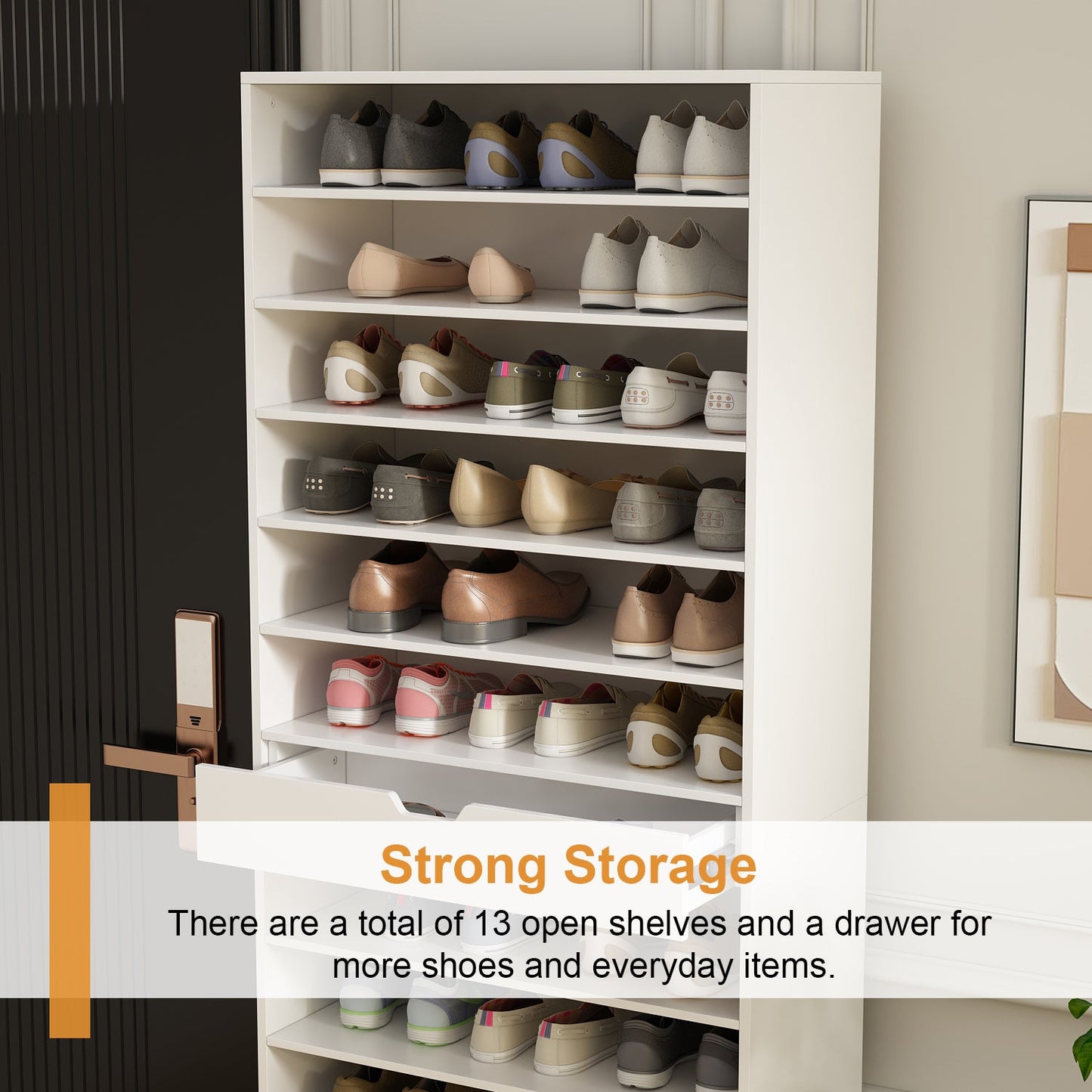 Étagère à chaussures à plusieurs niveaux, meuble de rangement d'entrée, gain de place.