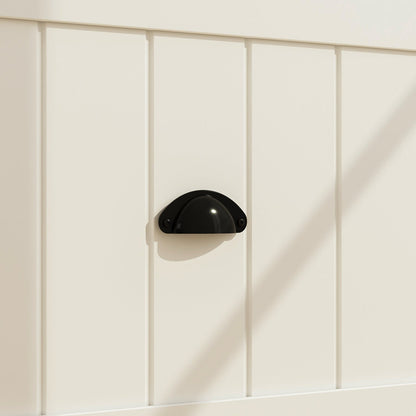 Meuble d'entrée avec étagère, rangement à chaussures et armoire à manteaux.