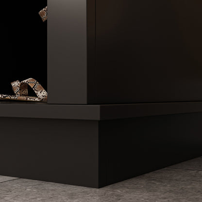 Meuble d'entrée 3 en 1 avec étagère à chaussures, porte-manteau et banc de rangement