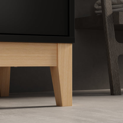 Meuble-lavabo simple sur pied avec plateau en bois composite