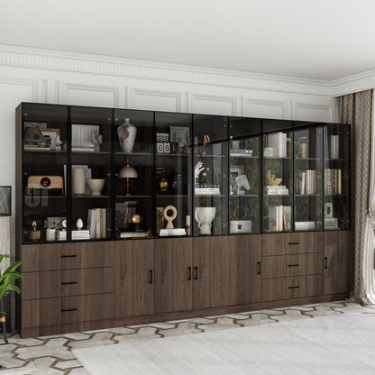 Bibliothèque combinée avec éclairage LED