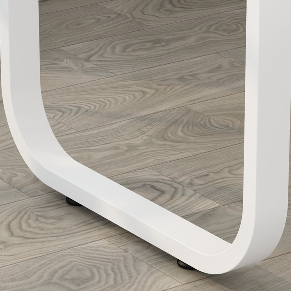 Bureau d'angle en L de 55 pouces avec étagères et tiroirs 