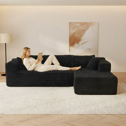 Canapé-lit rembourré de 106 pouces de large avec accoudoirs et deux coussins