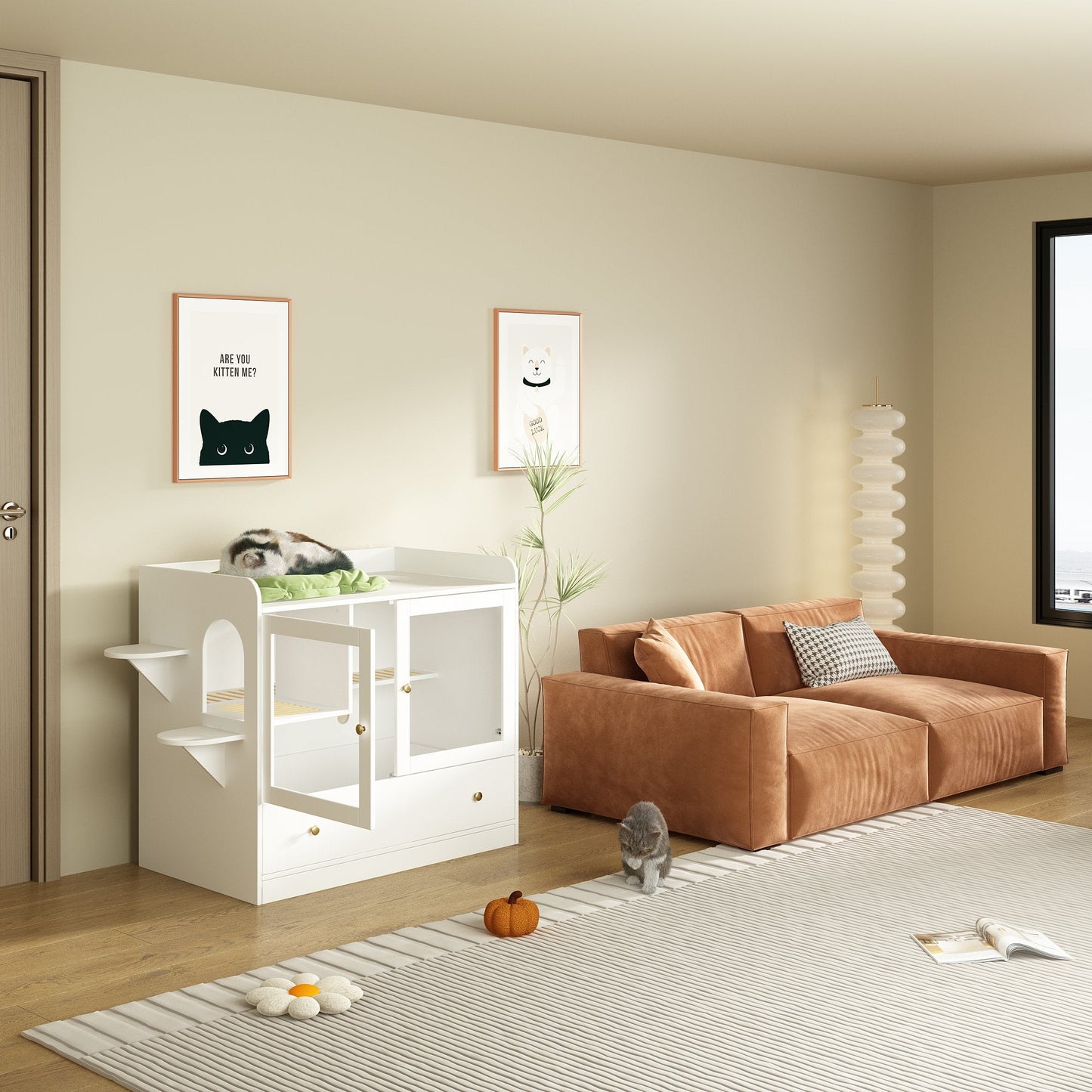 Enclos en bois pour bac à litière Enclos en bois pour bac à litière