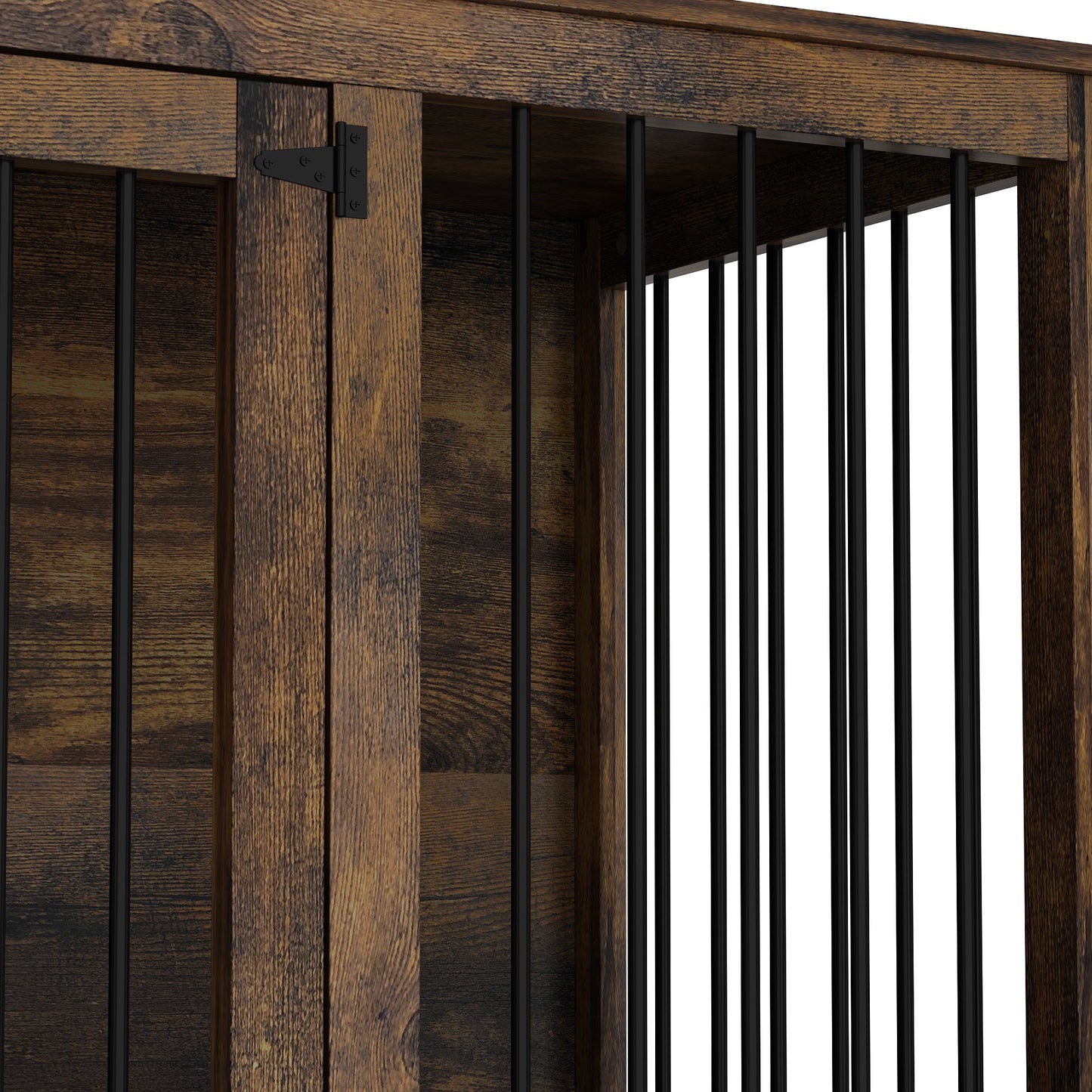 Cage pour animaux de compagnie à double porte de grande taille avec structure renforcée en acier