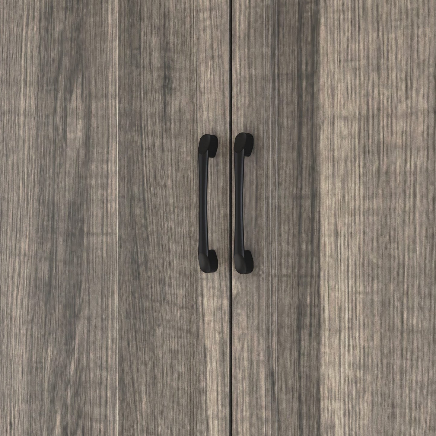 Meuble de rangement modulaire élégant : design épuré et combinaison de compartiments ouverts et fermés.