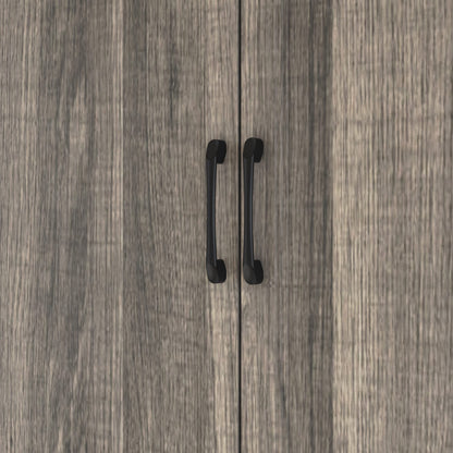 Meuble de rangement modulaire élégant : design épuré et combinaison de compartiments ouverts et fermés.