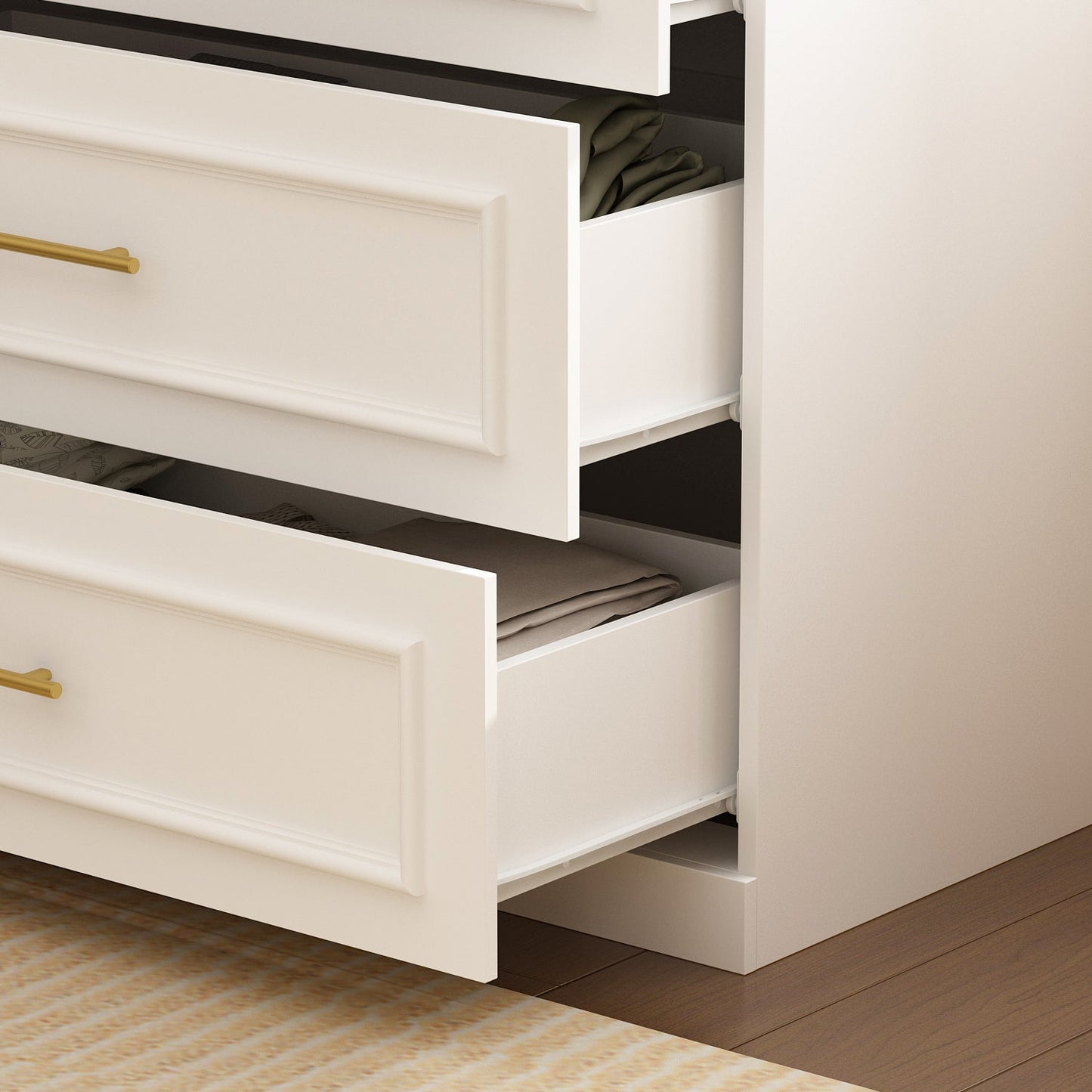 Armoire modulaire de grande taille (74,8 cm) avec portes et tiroirs en verre