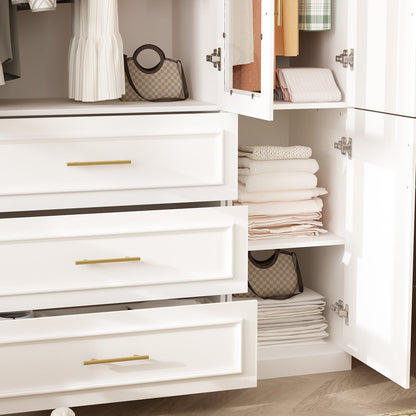 Armoire modulaire de grande taille (74,8 cm) avec portes et tiroirs en verre