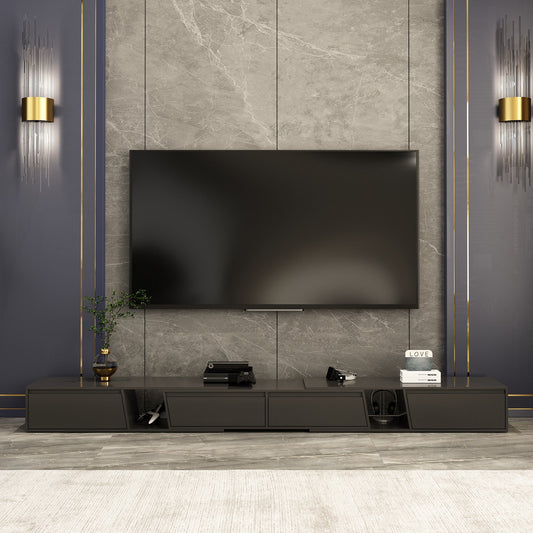 Console multimédia à 4 tiroirs de 94,5 pouces de large