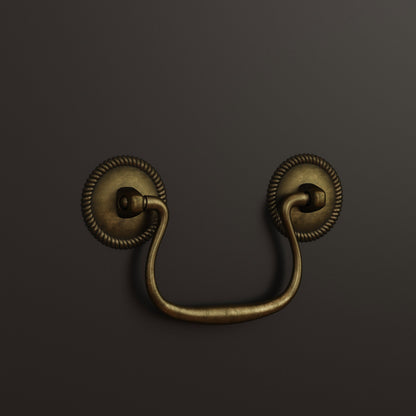 Grande bibliothèque vitrine avec étagères de rangement, 3 portes vitrées et 4 tiroirs avec poignées en métal